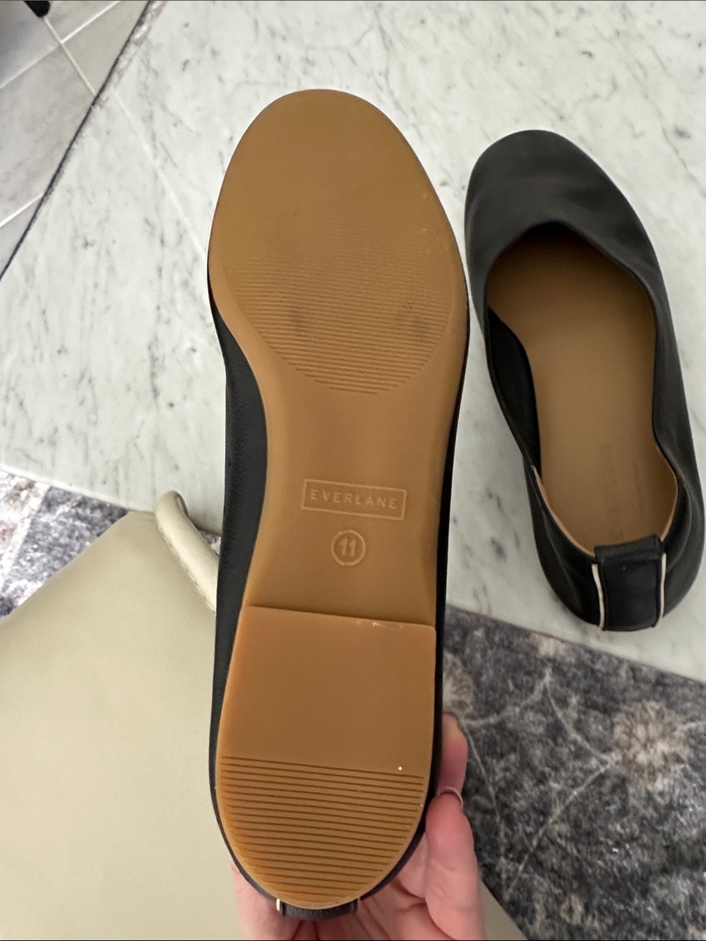 Everlane The Day Glove Black Leather Ballet Flats - Picture 11 of 11